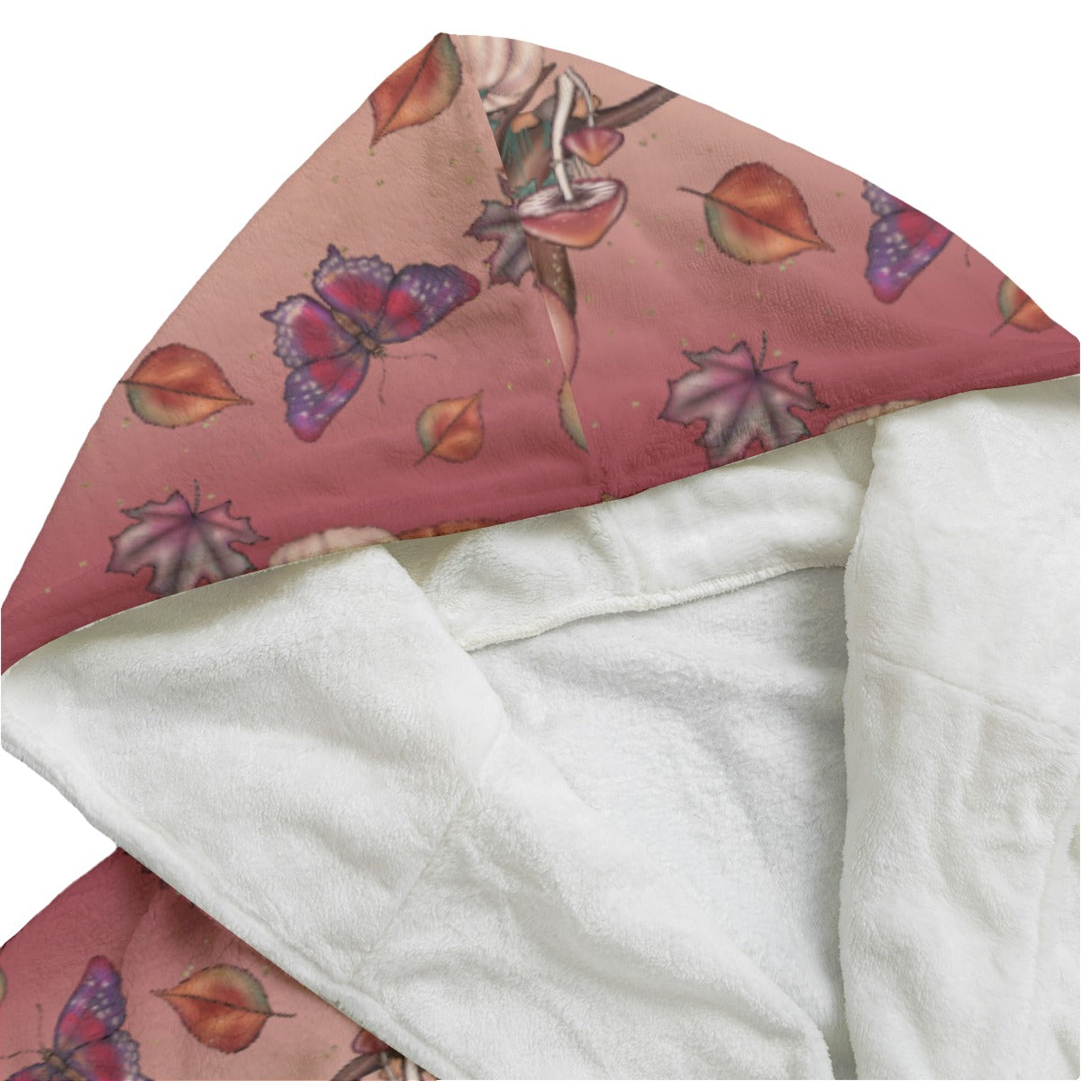 Sleeping dragons All-Over Print Unisex Flannel Hooded bathrobe dressing gown robe