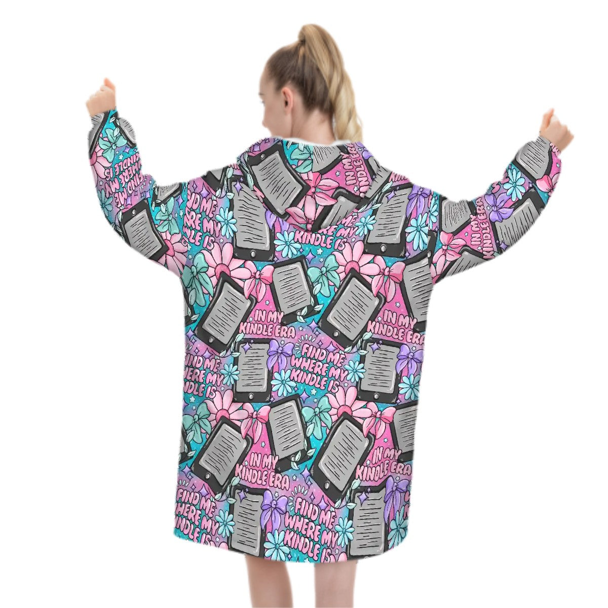 In my kindle era bookish hooded blanket