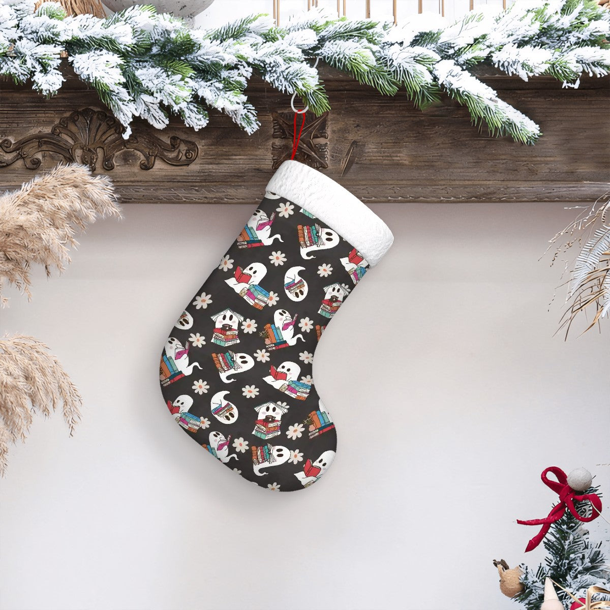 Booooks bookish ghosts christmas stocking