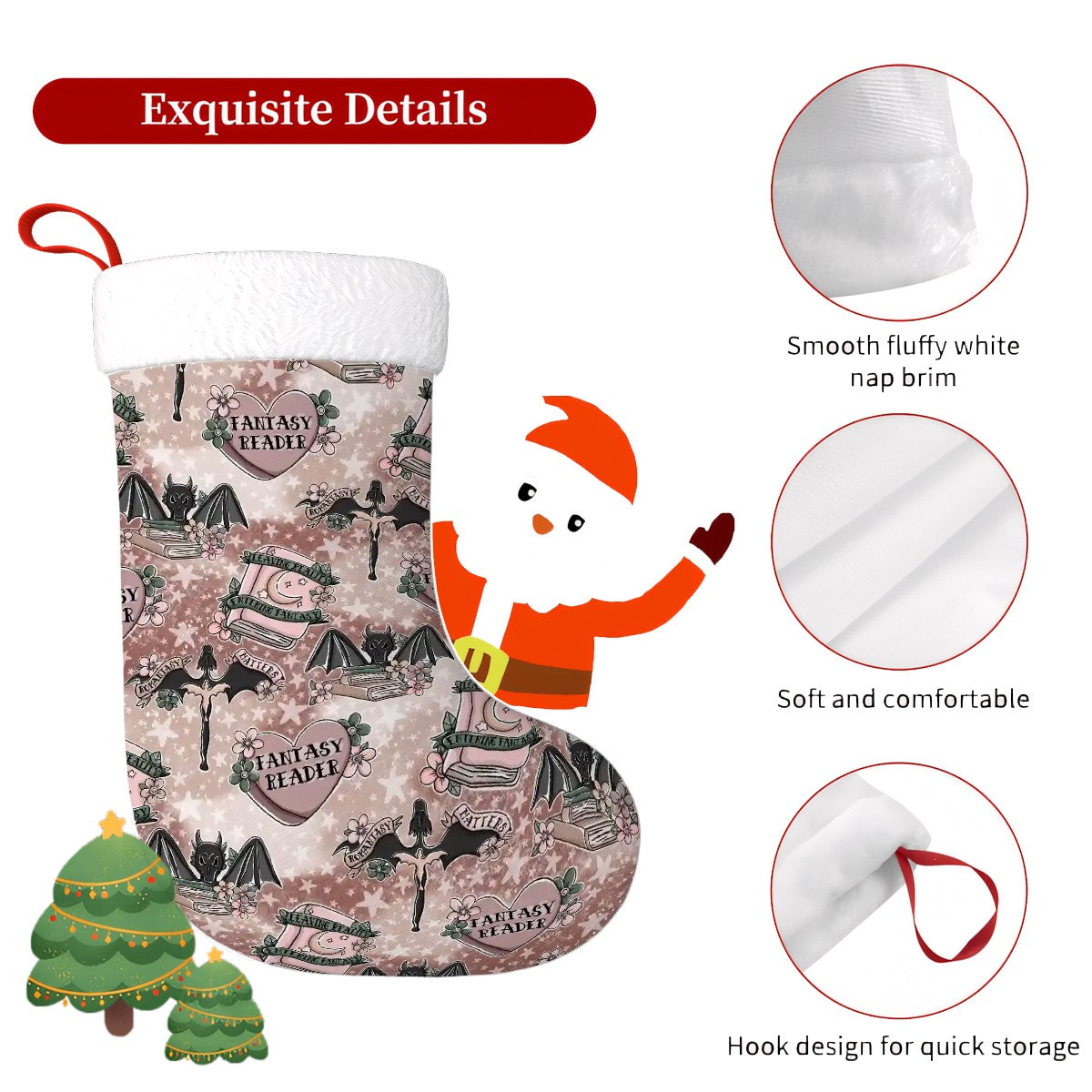 Fantasy matters romantasy bookish christmas stocking