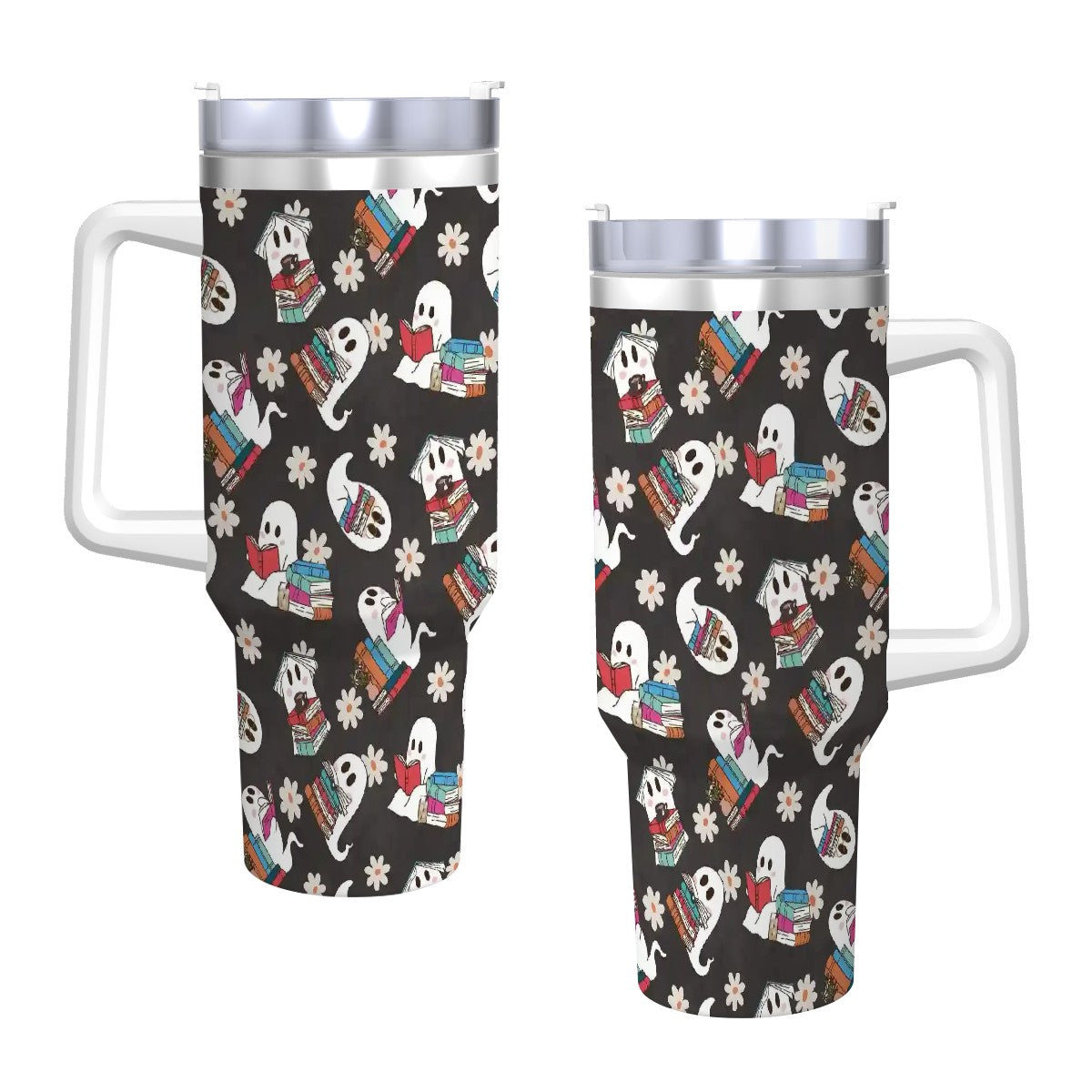 Booooks bookish ghosts 40oz travel mug