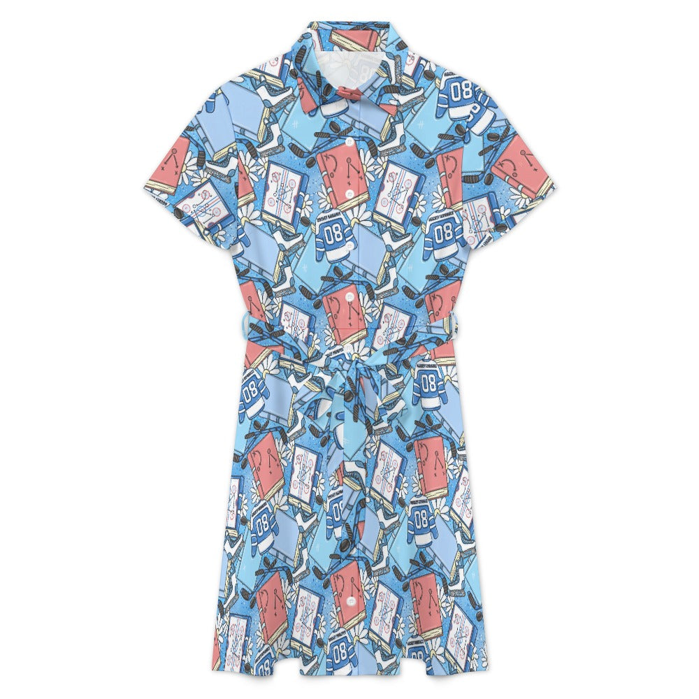 Hockey Romance bookish shirt dress