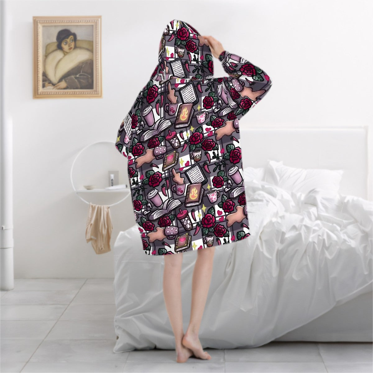 Coffee, books and smut bookish hooded blanket