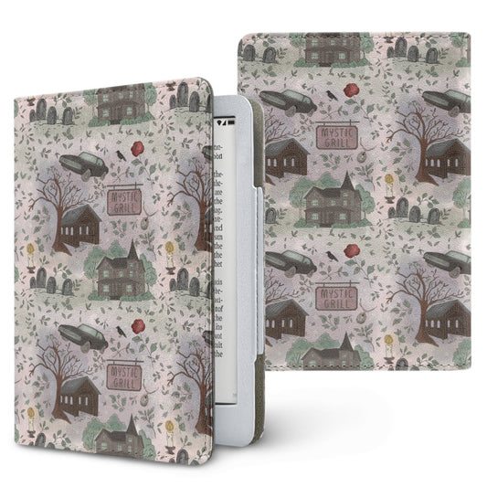 mystic falls PU cover for Kindle paperwhite 11th 12th gen vegan leather wallet style case