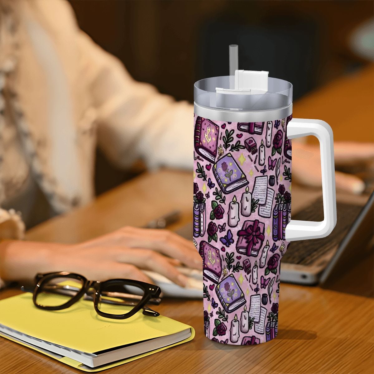 Slow burn romance bookish 40oz travel mug