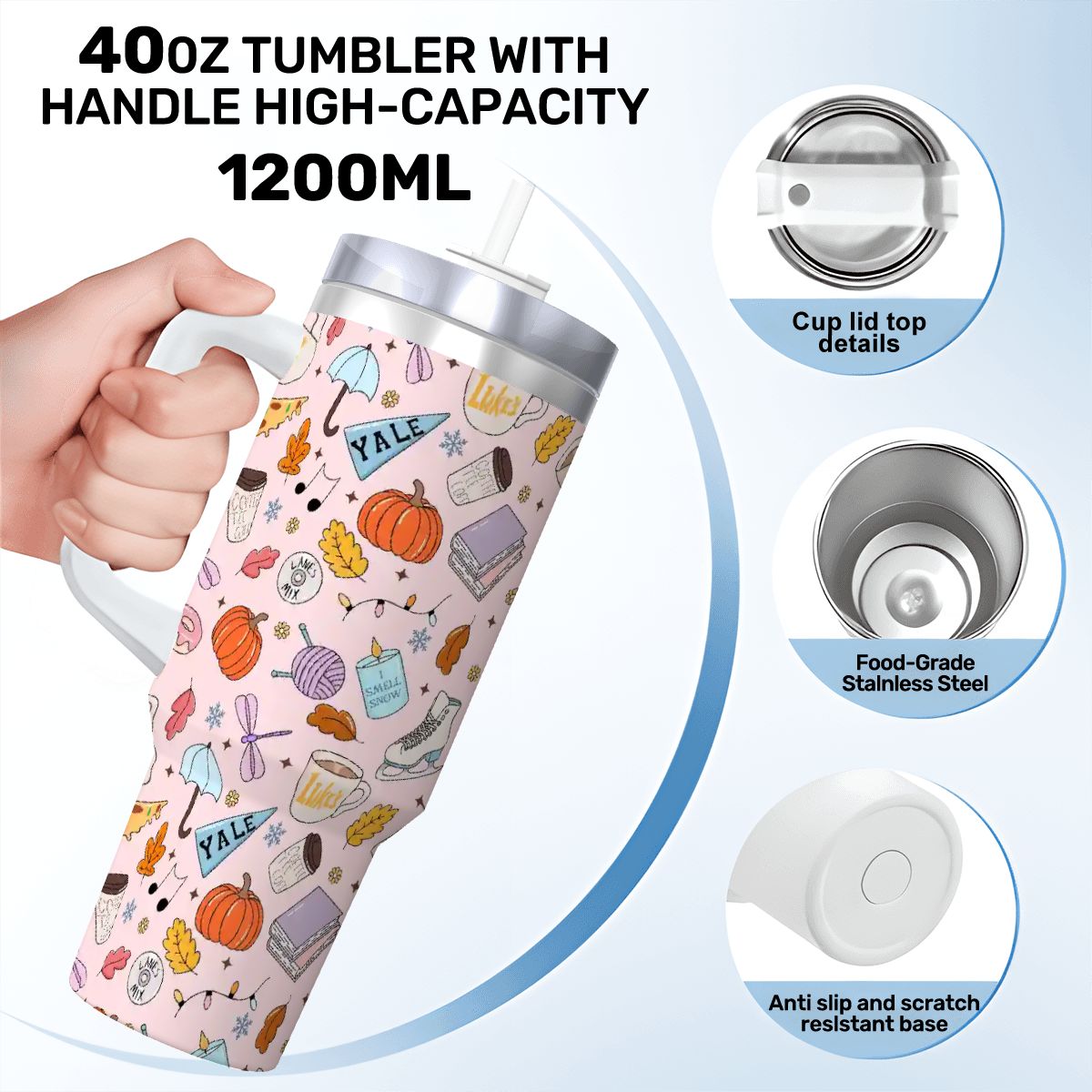 Gilmore pink travel mug 40oz