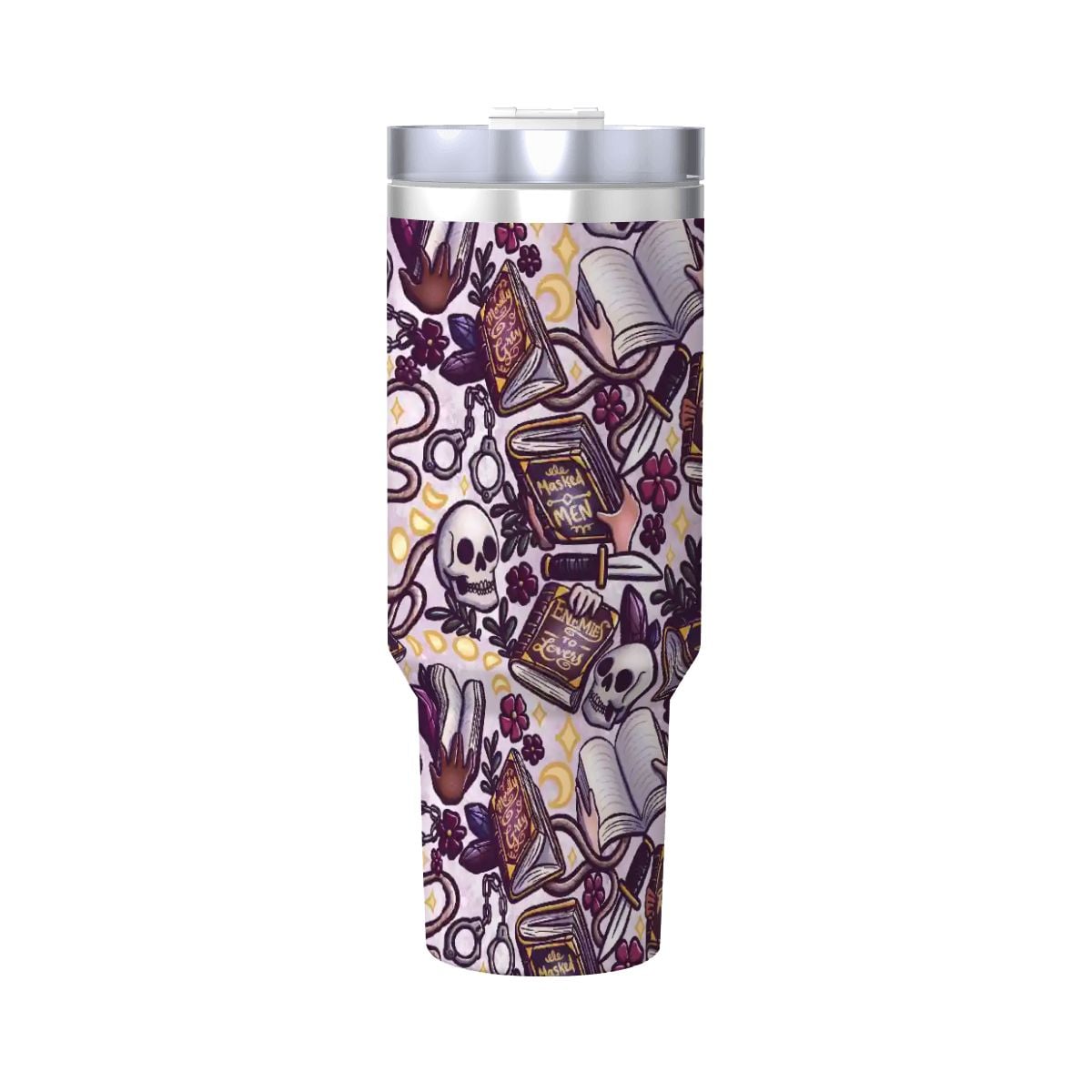 Dark romance bookish travel mug 40oz