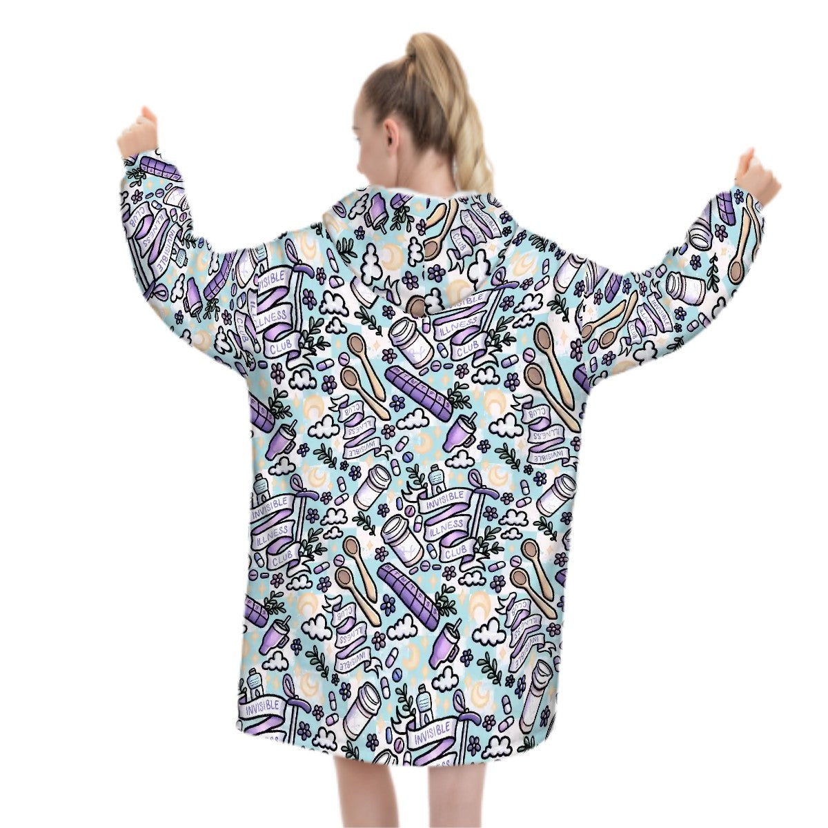 Invisible Illness Club hooded blanket