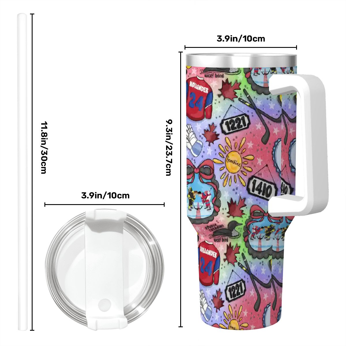 Heated Hockey mm romance bookish 40oz travel mug