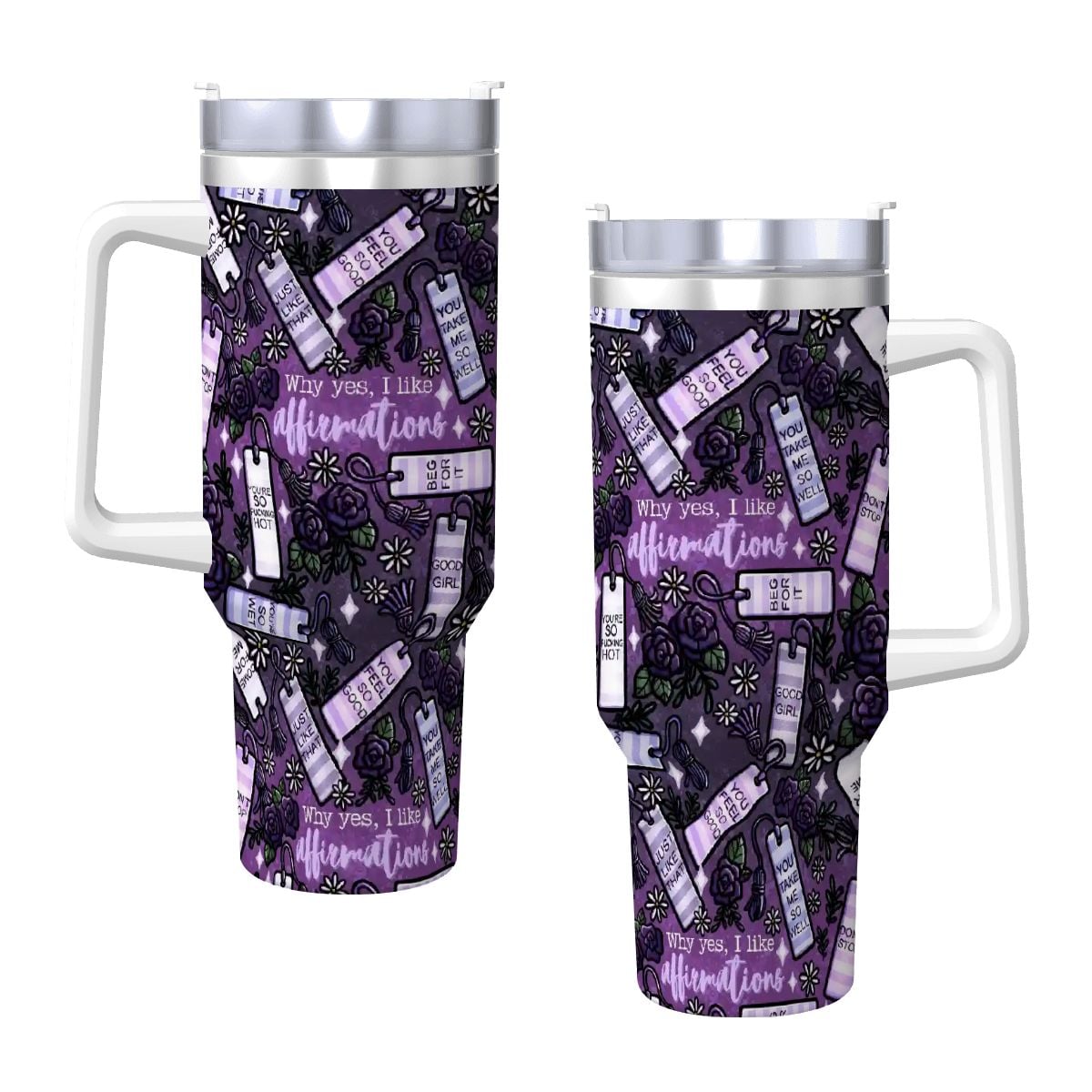 Yes I like affirmations smutty bookish 40oz travel mug