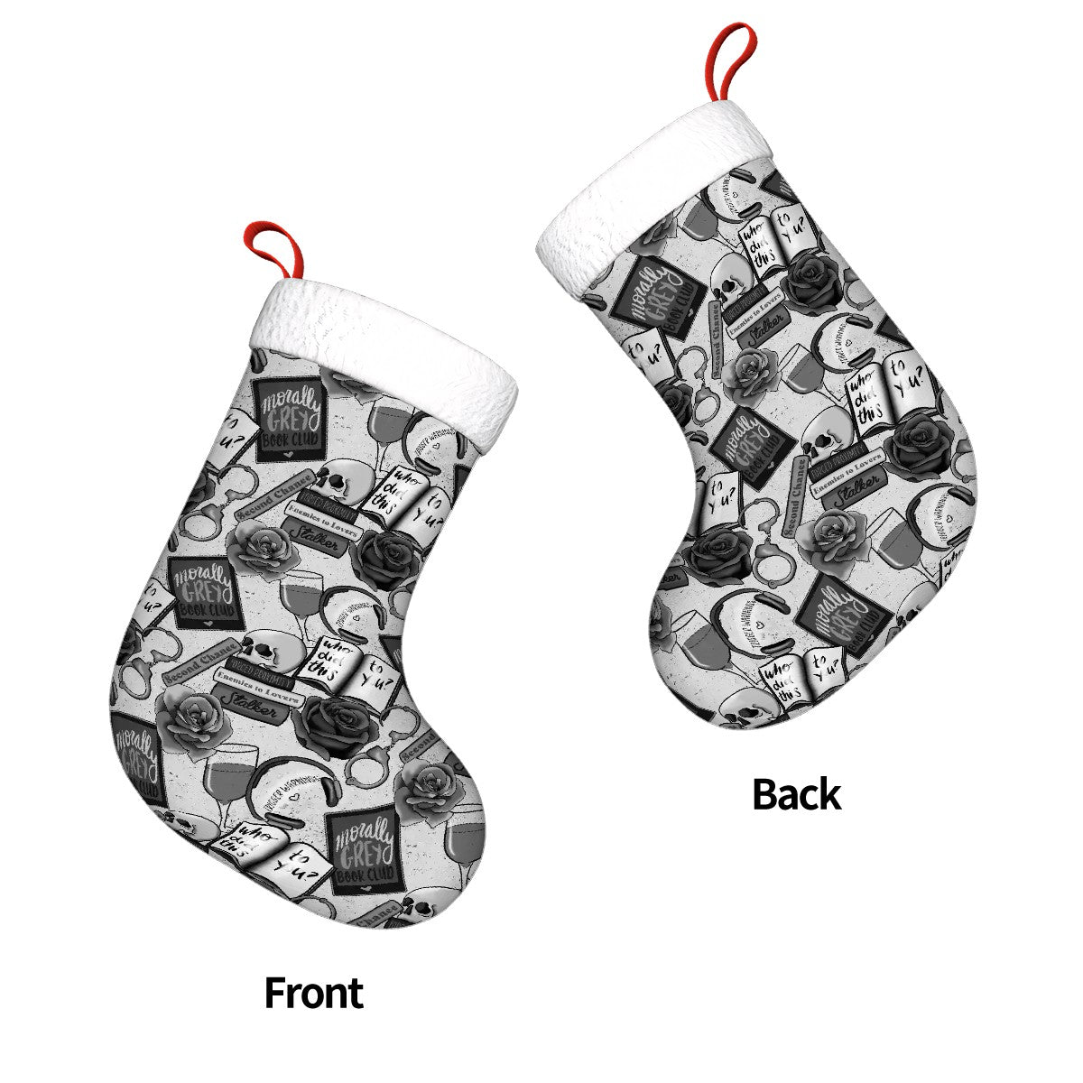 Morally grey dark romance bookish christmas stocking