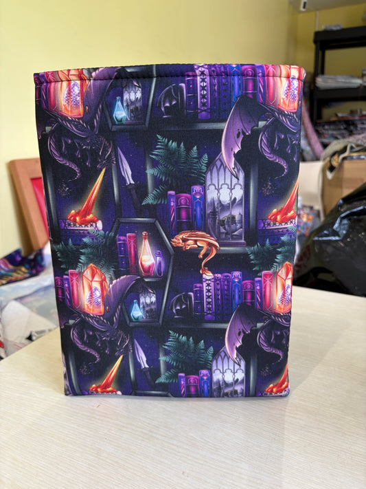 Dragon bookshelf Romantasy bookcase  bookbestie book sleeve padded and lined book protector book jackets, fabric dust jackets