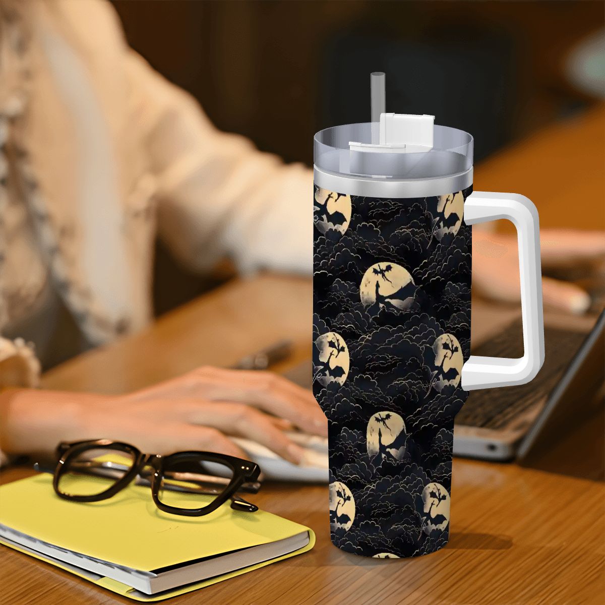 Dragon at night 40oz tumbler