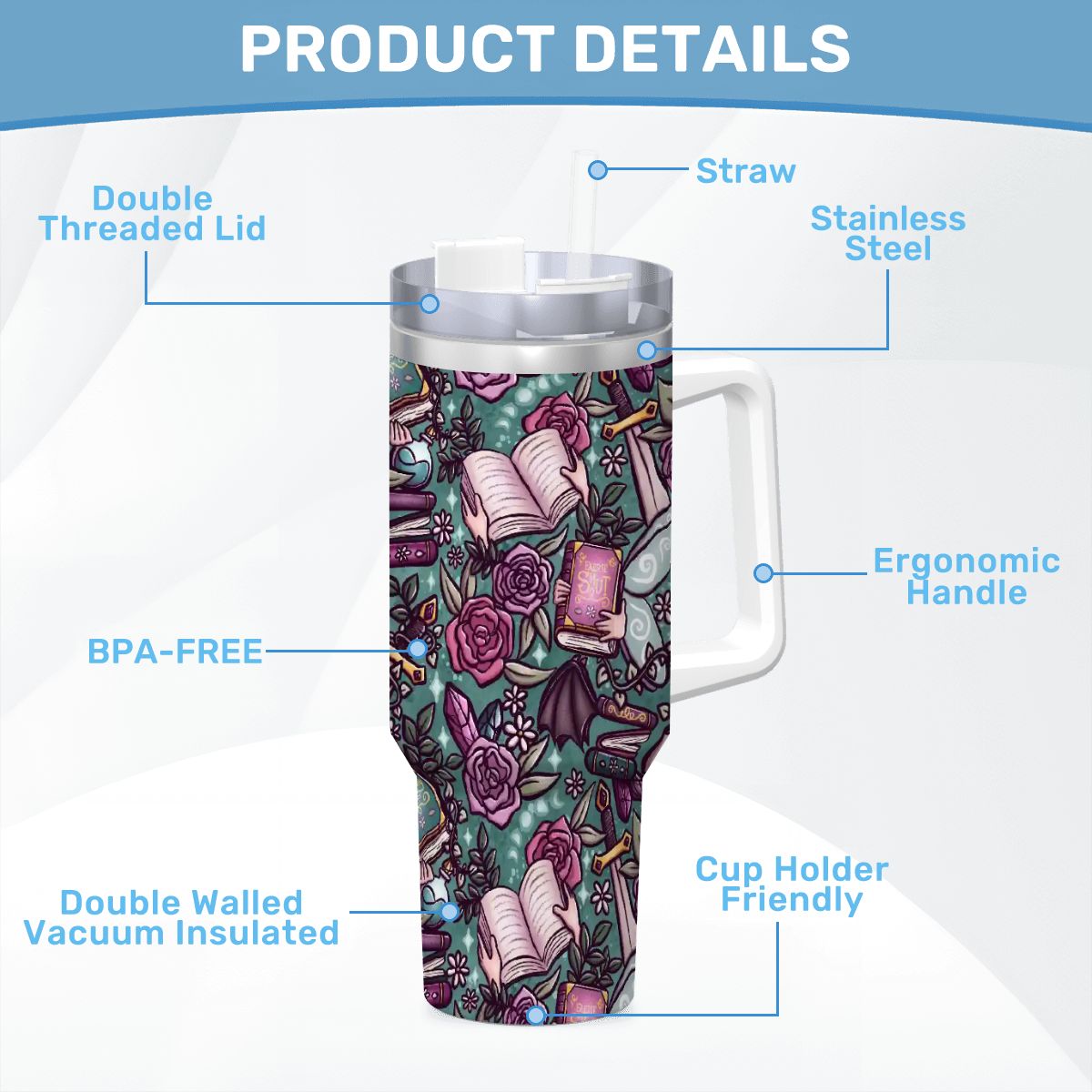 Faerie Smut romantasy fantasy bookish 40oz tumbler