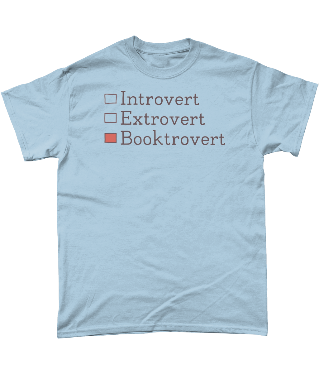 Introvert Extrovert Booktrovert bookish t-shirt