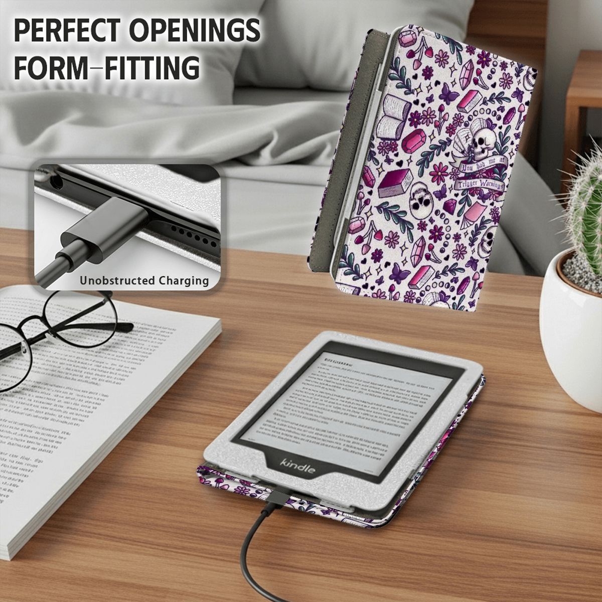 You had me at trigger warning bookish kindle case for paperwhite 11th 12th gen and coloursoft