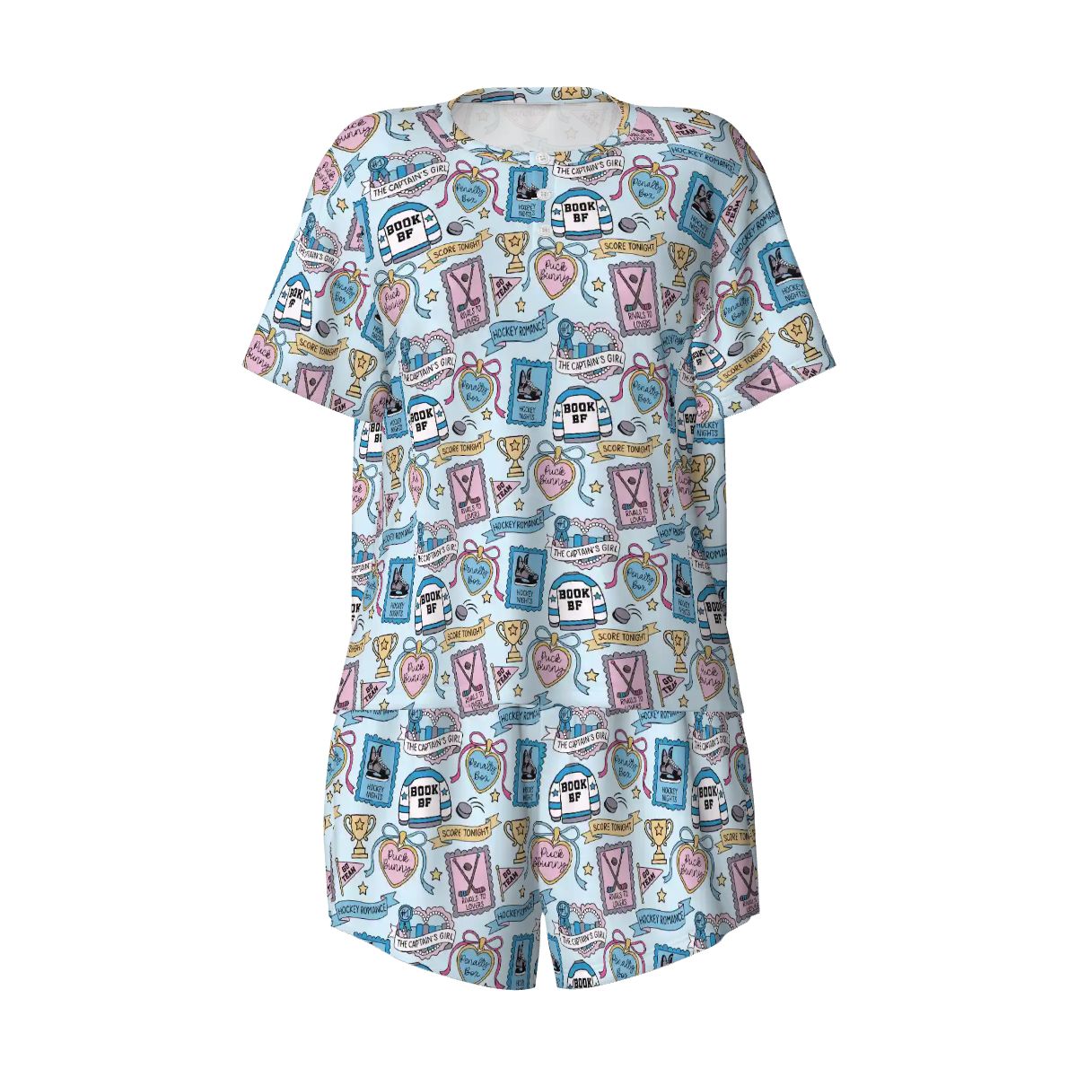 Hockey romance stamps bookish pjs pajamas pyjamas