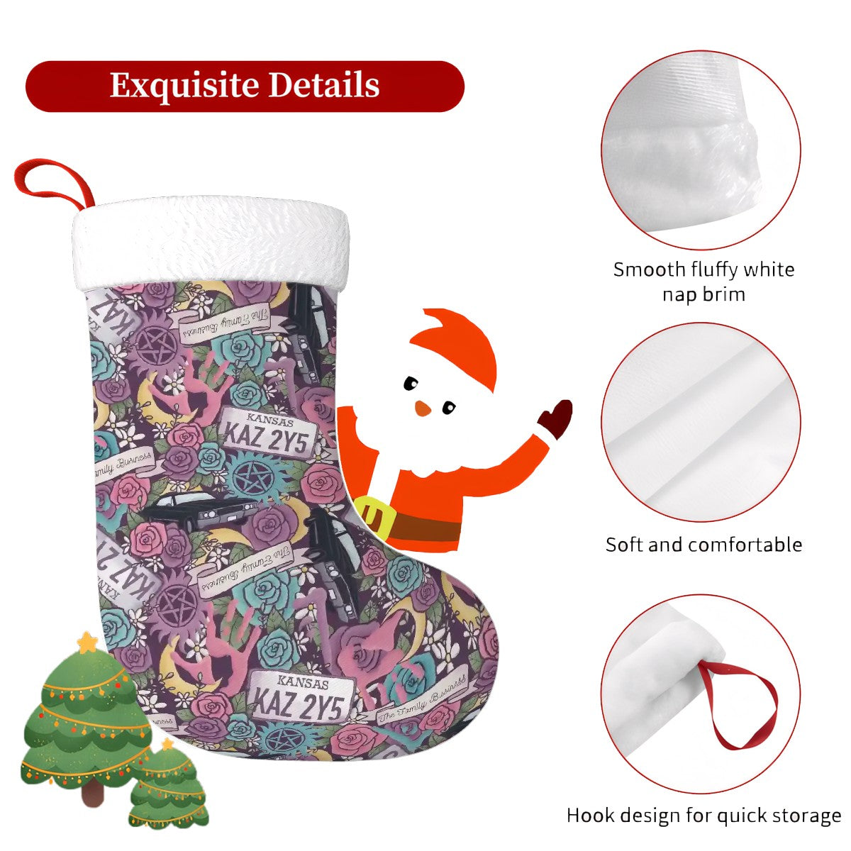 Supernatural kansas christmas stocking