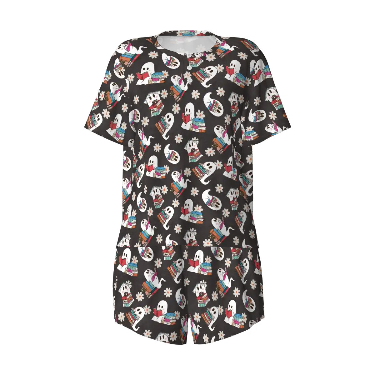 Boooks bookish pyjamas pjs Pajama Sets Crew Neck Short Sleeve