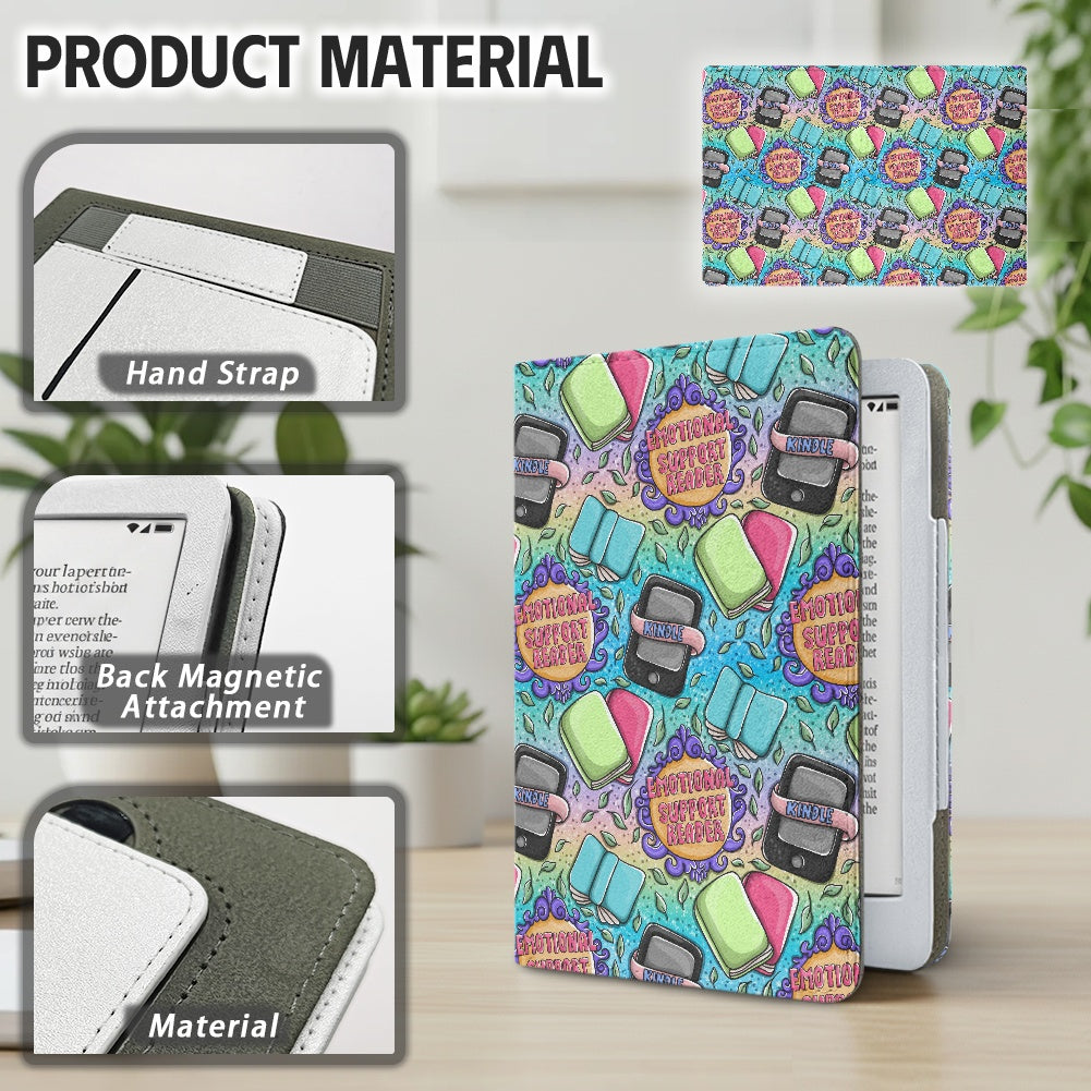 Emotional support reader PU cover for Kindle 11th 12th gen and coloursoft