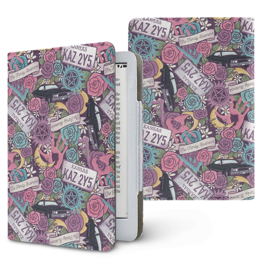 Kansas PU cover for Kindle paperwhite 11th 12th gen vegan leather wallet style case