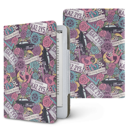 Kansas PU cover for Kindle paperwhite 11th 12th gen vegan leather wallet style case