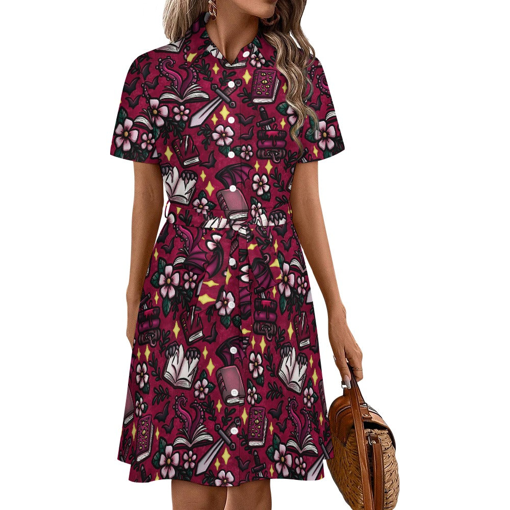 Monster romance omegaverse bookish shirt dress