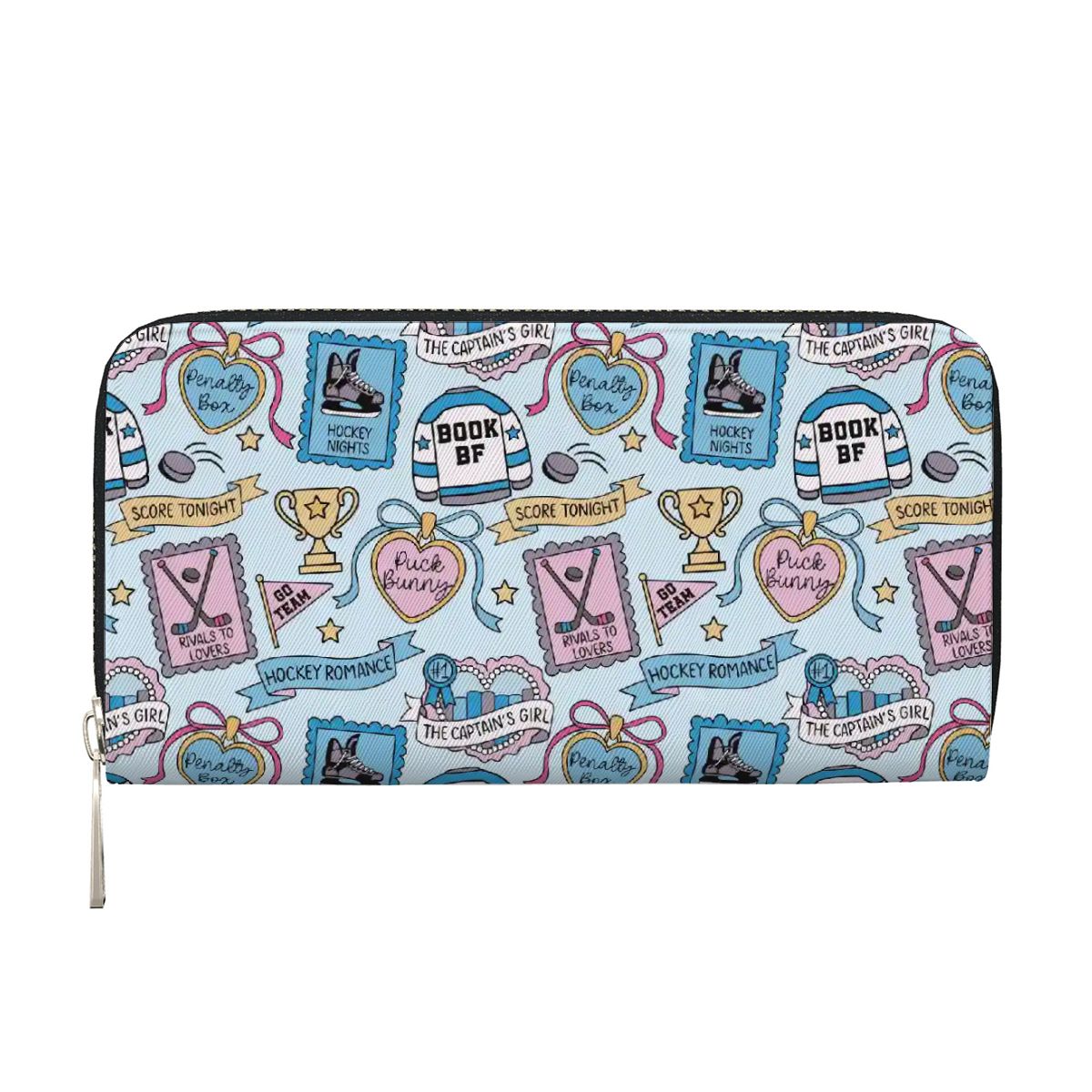 Hockey romance stamps bookish wallet purse