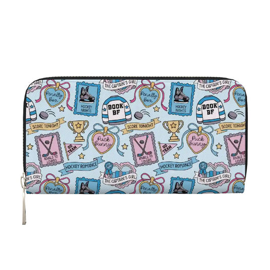 Hockey romance stamps bookish wallet purse