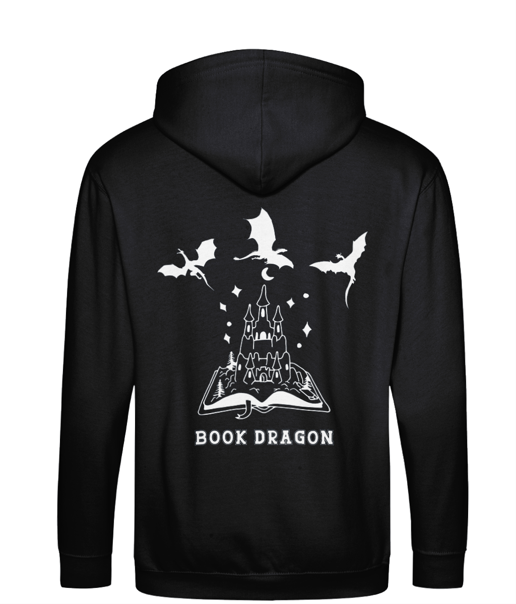 Book dragon bookish zip up hoodie