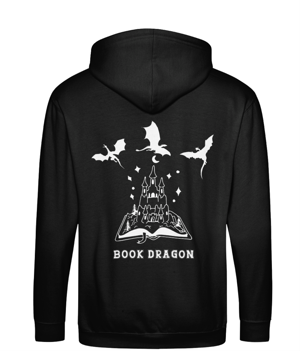 Book dragon bookish zip up hoodie