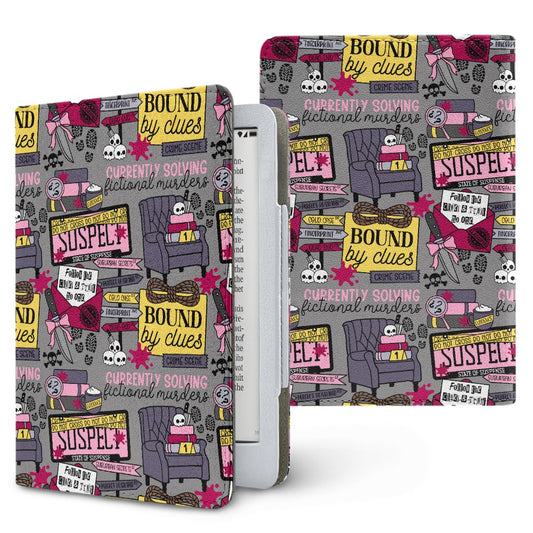 Armchair detective thriller reader PU cover for Kindle paperwhite 11th and 12th gen and coloursoft