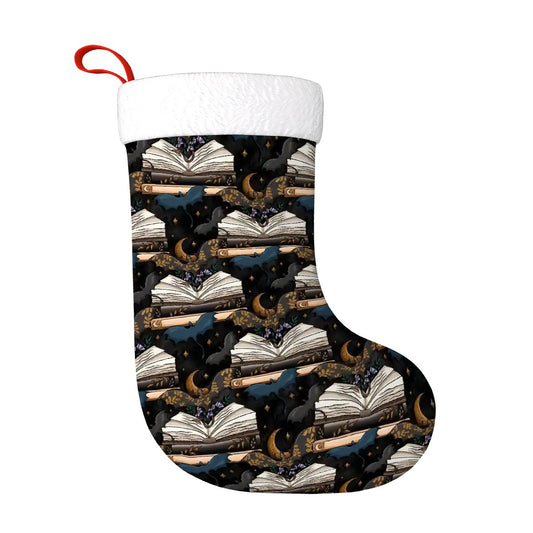Book dragons at night bookish Plush Christmas Stockings