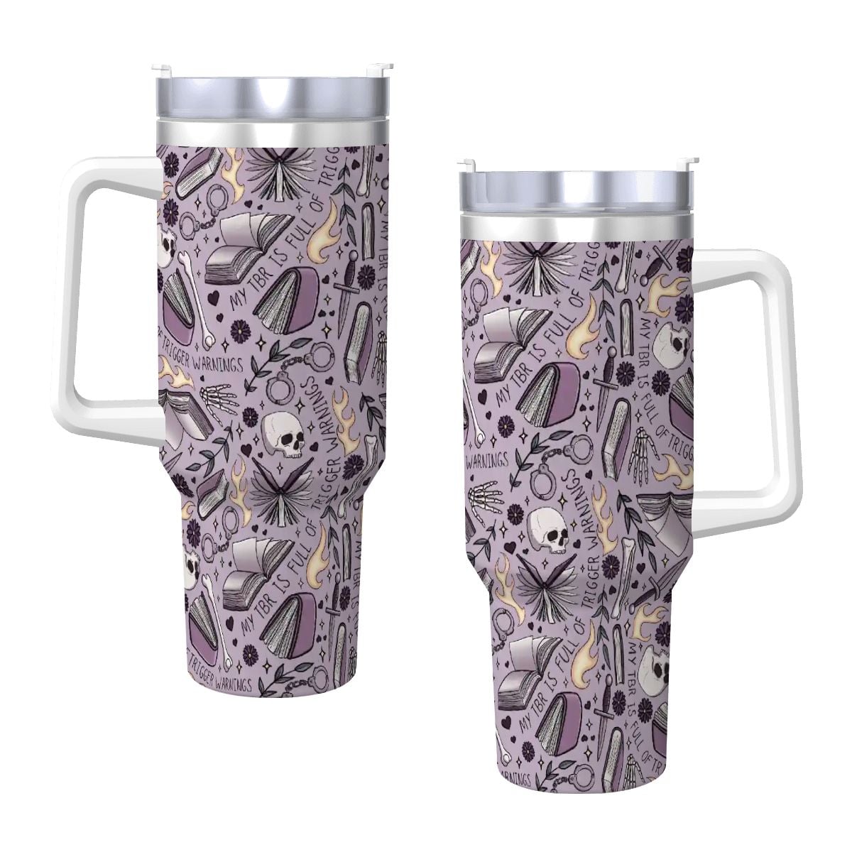 My TBR is full of trigger warnings bookish 40oz travel mug