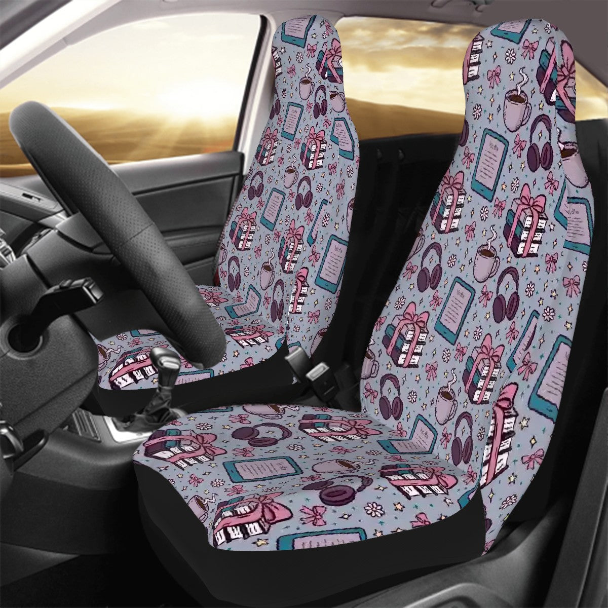 Reading time bookish Car Front Seat Covers