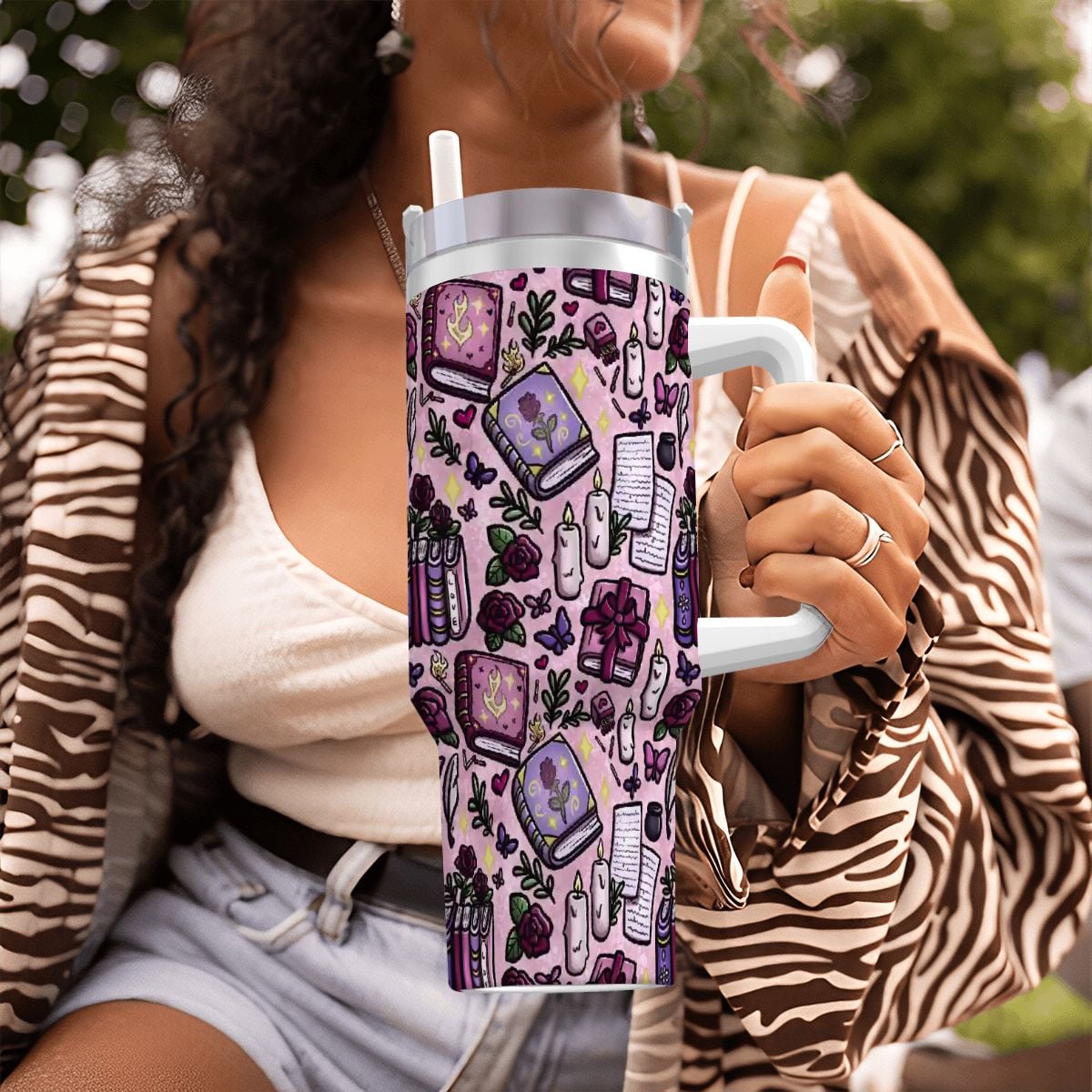 Slow burn romance bookish 40oz travel mug