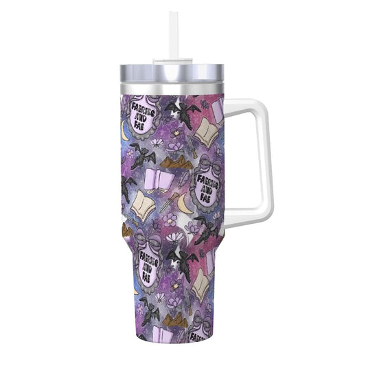 Faeries and fae romantasy fantasy bookish travel mug 40oz