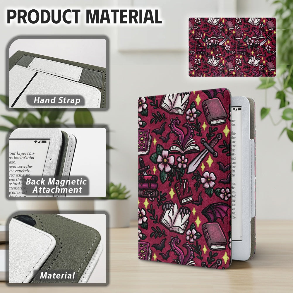 Monster romance omegaverse lover paperwhite 11th 12th gen vegan leather wallet style case