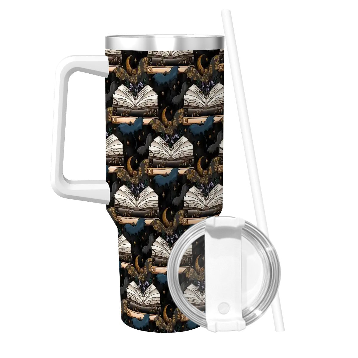 Book dragons at night bookish travel mug 40oz