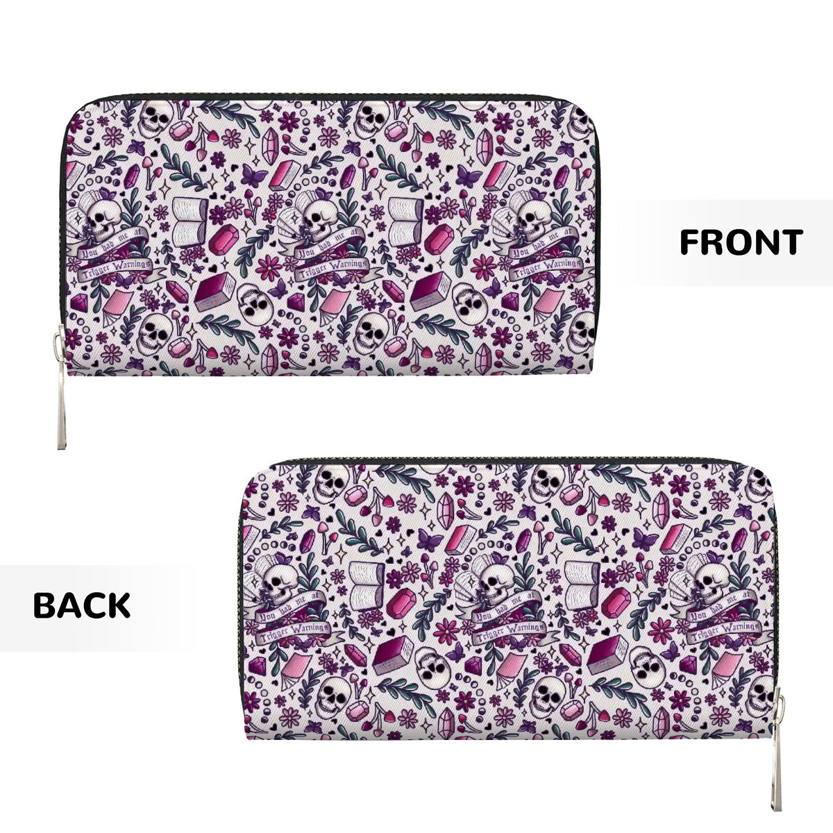 You had me at trigger warnings bookish vegan leather wallet purse