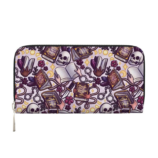 Dark romance bookish vegan leather wallet purse