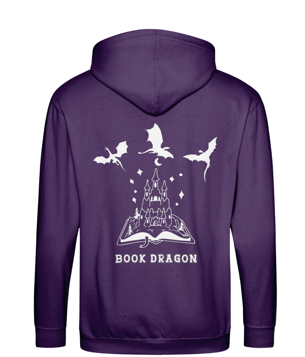 Book dragon bookish zip up hoodie