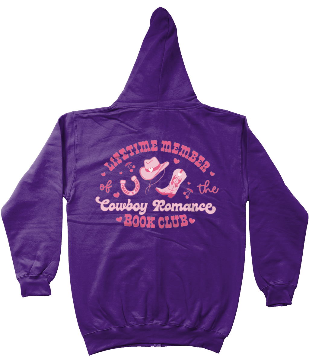 Lifetime Member Of The Cowboy Romance Book Club zip up bookish hoodie