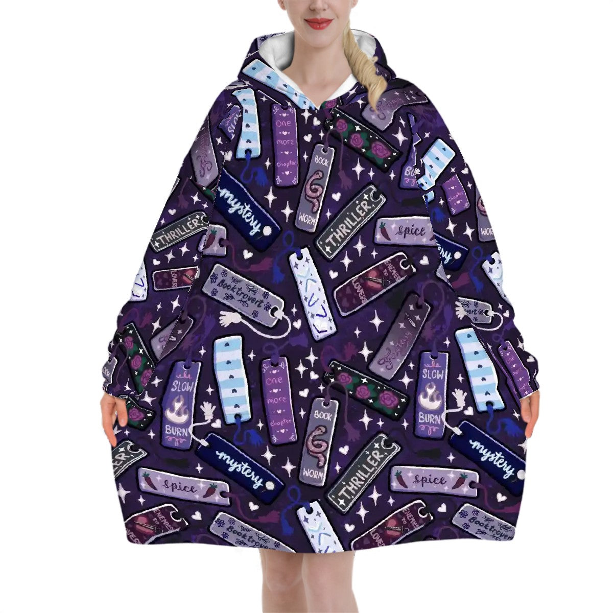 Genres and tropes bookmarks hooded blanket