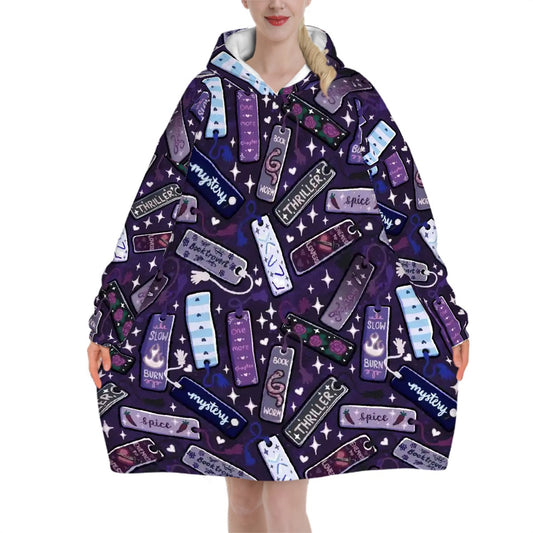 Genres and tropes bookmarks hooded blanket