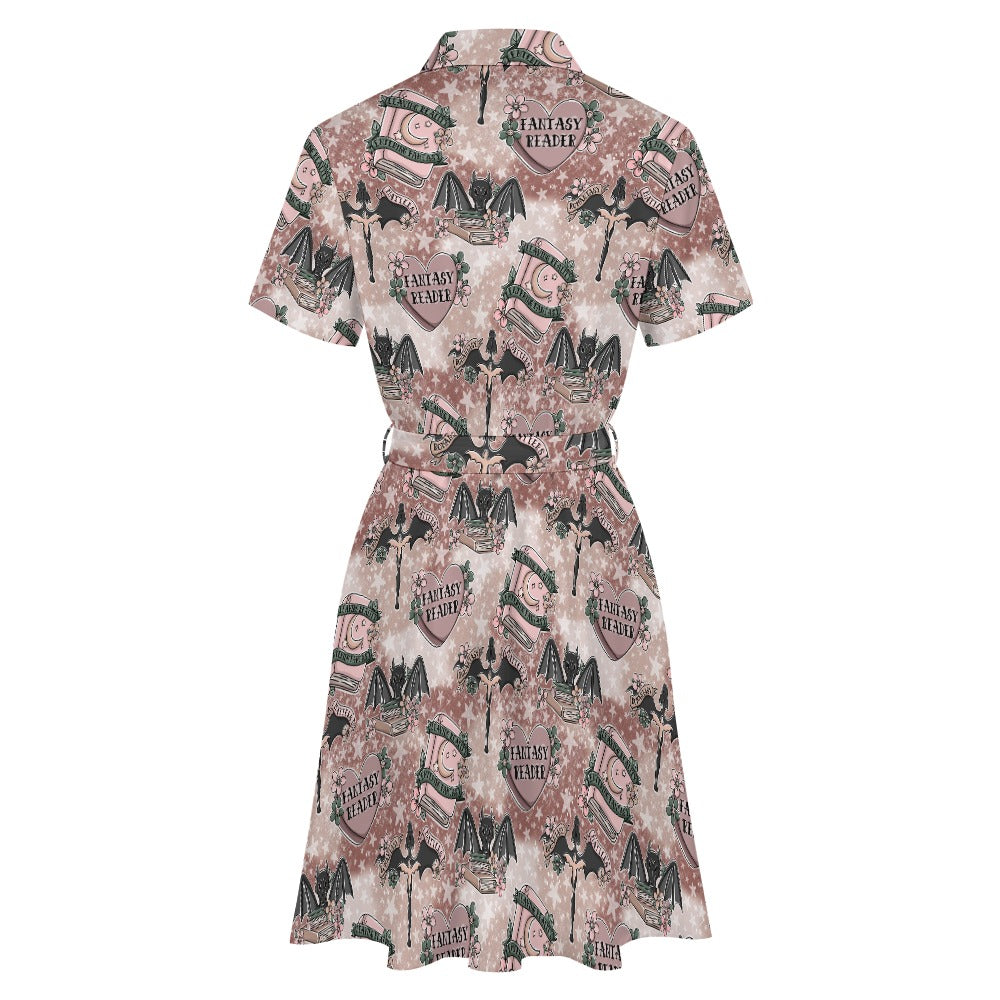 Romantasy fantasy matters bookish shirt dress