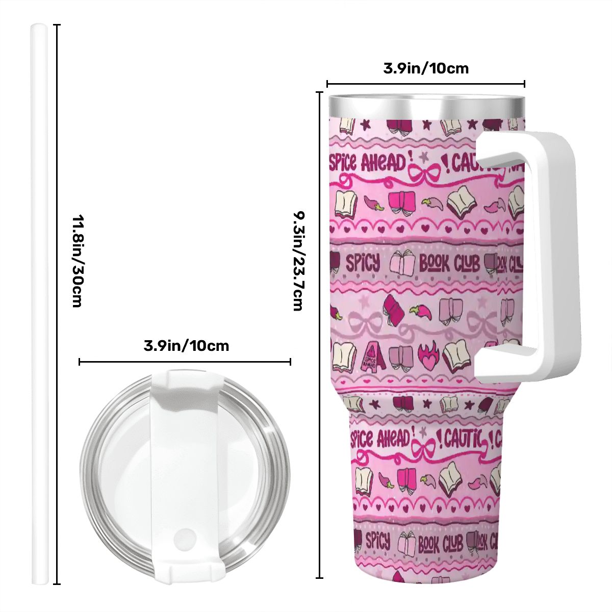 Caution smut ahead bookish 40oz travel mug