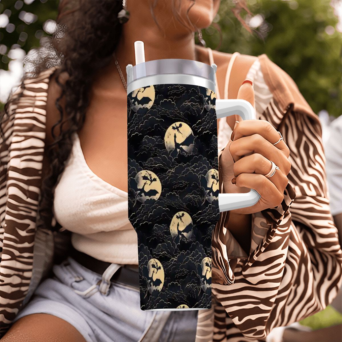 Dragon at night 40oz tumbler