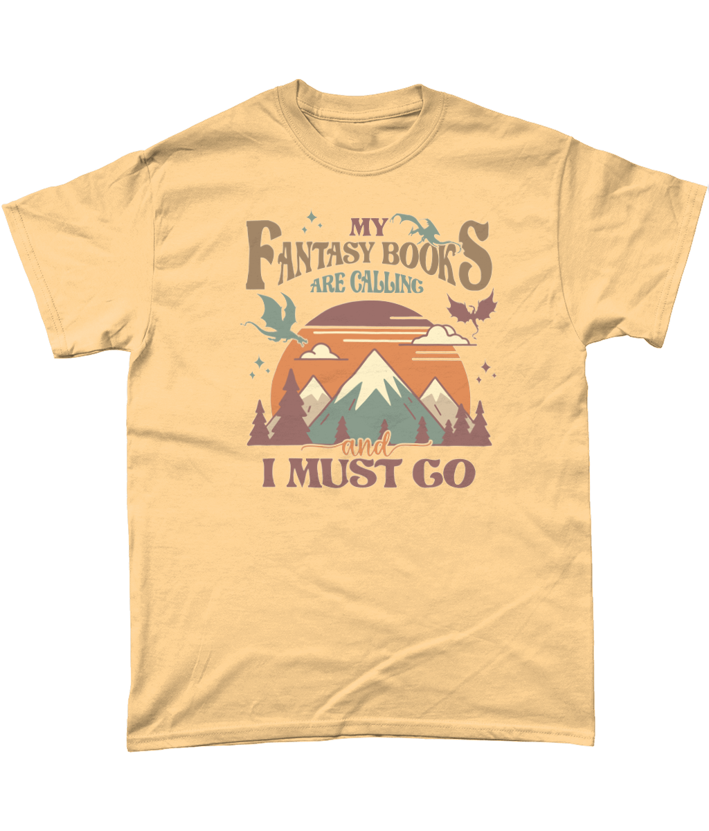 My fantasy books are calling and I must go bookish t-shirt