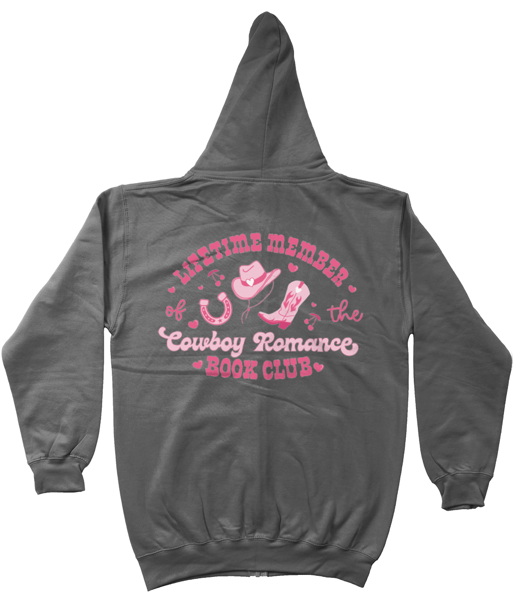 Lifetime Member Of The Cowboy Romance Book Club zip up bookish hoodie